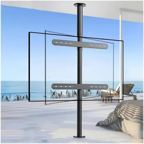 GUODDM Support TV - Rack Rotation De Paroi De Cloison À 360 °, Cabinet Télévisé Rotatif Base, Support De Plafond Télévisé Réglable, Convient À L'écran LED De 32-75 Pouces(60-85cm)