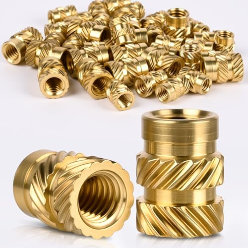 200 Pièces M3 Insertions Filetées en Laiton Écrou Stable pour Pièces en Plastique, Insert Fileté Impression Utilisable Dans Les Pièces en Plastique Imprimées en 3D par Chaleur ou Ultrasons