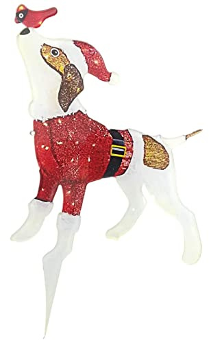 Décorations de Noël à LED en forme d'animaux éclairés - Panneau acrylique avec bande lumineuse LED pour extérieur, cour, jardin, décoration de Noël lumineuse