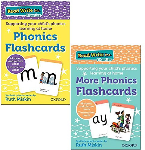 Read Write Inc. Home Phonics Flashcards & Read Write Inc. Phonics Home More Phonics Flashcards By Ruth Miskin 2 Books Collection Set