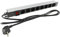 Steckdosenleiste für Rackeinbau, 8-fach, 19, max. 3500Watt / 16A, mit Schalter