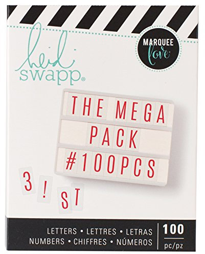 American Crafts 313734 Heidi Swapp 10268595 Schablone zum Leuchtpult 100piece Mega Pack rot