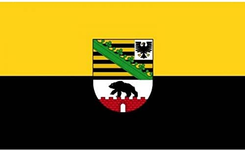AZ FLAG - Flagge Sachsen-Anhalt - 90x60 cm - Sachsen-Anhalt Fahne 100% Polyester mit Messing-Ösen - 50g