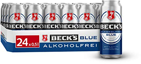 BECK'S Blue Alkoholfrei Pils Dosenbier, EINWEG (24 x 0.5 l Dose), Alkoholfreies Pils Bier