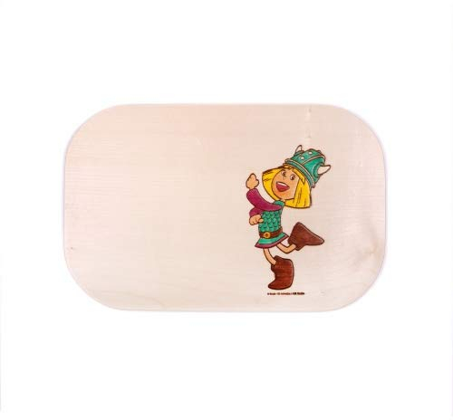 Frühstücksbrett „Wickie und die Starken Männer“ aus Ahornholz – Handgefertigt und personalisierbar - Gravur mit Namen - Für Kinder und Erwachsene