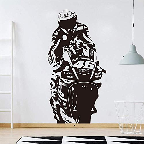 Valentino Rossi Wandaufkleber Wandbild Vr The Doctor Motor Race Wandtattoo Kinderzimmer Motorradrennen Sport Wohnzimmer Dekor J039 42 * 81Cm