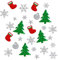 Weihnachts Sticker, 10 PCS Weihnachten Glitzer Stickers, Selbstklebende Weihnachtsdeko Geschenk Aufkleber, Weinachten Tannenbaum Stiefel Schneeflocke Stern Weinachtskugeln