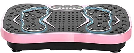 SMSOM Vibration Plate Exercise Machine - Whole Body Workout Vibration Fitness Platform w/Loop Bands and Remote Control - Home Training Equipment for Weight Loss & Toning (Color : Pink)
