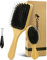 2Pcs Wildschweinborsten Haarbürste Set, Natürliche Bambus Holz Paddle Haarbürste und Reisebürsten Detangler Glanz Glättung Haar, für Frauen Männer Kinder, mit Geschenk-Box -Combetter