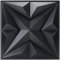 MIX3D Decorative 3D Wall Panels Star Textured PVC Wall Panels for Interior Wall Decor, 12''x12'' Black Pack of 33 Tiles Cover 32 Sq Ft