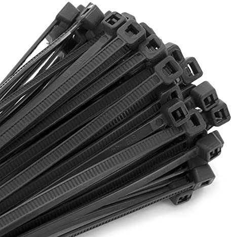 ELS Elektrotechnika Kabelbinder Profi 150 x 3,5mm Nylon Leitungsbinder Kabelstrapse 100 Stück Schwarz UV beständig Brandschutz UL 94 V2 Set. Robust und stark.