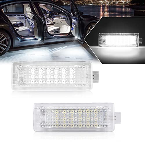 OZ-LAMPE LED Einstiegsbeleuchtung, LED Einstiegs Fußraum Innenraum für BMW E81 E87 E60 E61 E63 E64 E65 F01 F02 X5 E70 X6 E71 Z4 E85 E86, Kofferraum Beleuchtung Lampe mit Canbus, 2 Stück