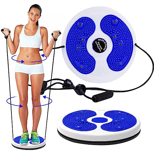 Nizirioo Twist Waist Disc, Taille Drehscheibe Hüfttrainer, Twist Waist Disc Mit Zugseil, Bauchtrainer Drehscheibe Aerobic-Training Für Fußmassage Taille Übung Wackelbrett Drehplatte Ideal Für Zuhause