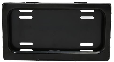 Cadre De Plaque D'immatriculation, Support De Plaque D'immatriculation électrique avec Contrôleur De Puissance Et Télécommande Couvercle De Plaque D'immatriculation en Métal Noir