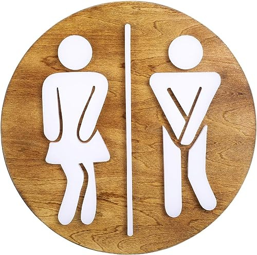 panneaux de toilette en bois hommes femmes