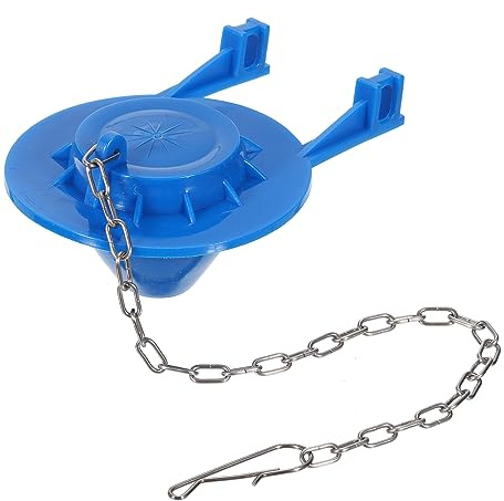sourcing map Toilet Stopper Flapper, 1pcs Universal Toilet Flapper Replacement Fit 2 Flush Valve Toilet Leaking Flapper (Blue, 4.21x2.95)