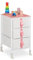 Relaxdays Cassettiera per Bambini, per la Cameretta, 3 Cassetti Porta Giochi o Vestiti, HLP: 61,5x36x40,5cm, Bianco Rosa, Fibra di Legno
