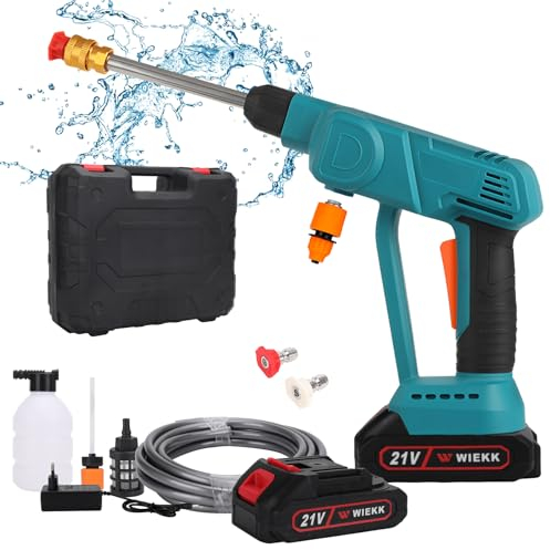 WingFly Idropulitrice a Batteria Portatile, Idropulitrici Professionale con Batteria e Accessori Per Pulizie Esterni Giardino Auto