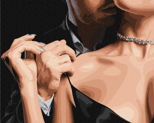 IDEYKA Eine sanfte Berührung- Malen nach Zahlen für Erwachsene, einfaches Acryl-Malen nach Zahlen für Erwachsene, malen nach zahlen erwachsene mit rahmen,DIY-Malen nach Zahlen als Geschenk, 40х50cm