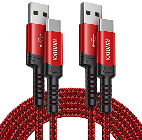 USB C Kabel [3M, 2 Stück] 3A Schnellladekabel USB C, Ladekabel USB C Nylon Geflochten für iphone 15, Samsung Galaxy S24 S23 S22 S21 Ultra 5g S20FE S10 S9, A11 A12 A30 A40 A50 A70 A41, PS5, Pixel 7