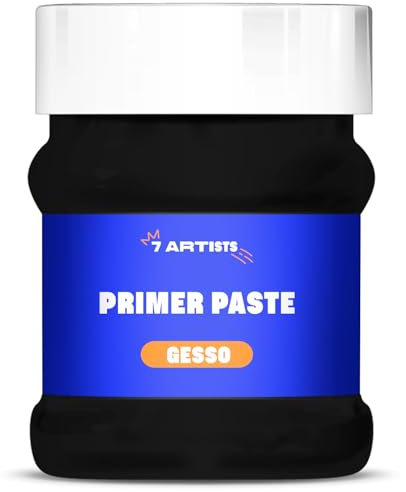 7 Artists Nero Gesso Acrilico 230 ml Gesso Liquido | Gesso Acrilico per Tela | Gesso Artistico | Gesso per Pittura | Gesso di Bologna per Pittura | Gesso Liquido Acrilico | Acrilico Gesso