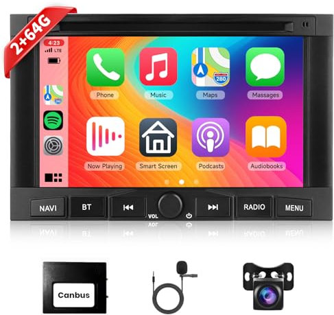 Podofo Carplay Radio de Coche para Peugeot 3008 5008 Partner/Citroen Berlingo 2010-2016, Pantalla táctil de 7 Pulgadas Android 13 2G+64G Inalámbrico Carplay&Android Auto EQ BT GPS FM/RDS WiFi