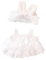 niannyyhouse 10 cm-15 cm 20 cm Plüschpuppenkleidung weißer Kopfschmuck Strapskleid Hochzeitskleid Puppe Dress Up (20 cm)