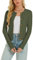 Boléro Femme Cardigan Court Gilet Veste Tricot Bouton Manches Longues Évidée Robe T Shirt Bretelle Chic Rétro Elégante Soirée Fête Décontracté Vert armée XXL