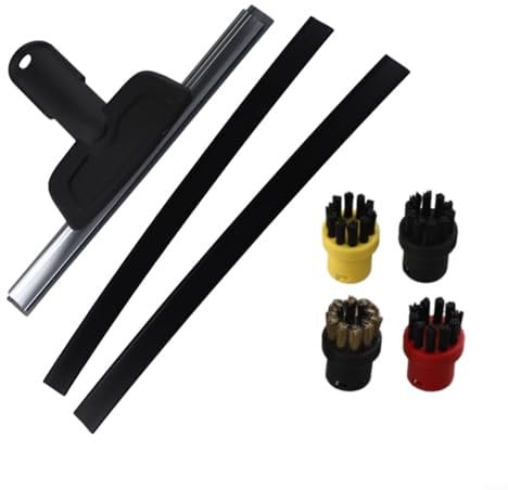 Steam Cleaner Attachment Set for Karcher Squeegee and Cleaning Brushes Designed for Optimal Performance on Flat Surfaces