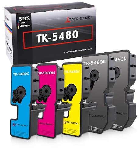 Logic-Seek TK5480 Toner kompatibel für Kyocera ECOSYS MA2101cwfx MA2101cfx PA2101cx PA2101cwx MA2101cfx Plus MA2101cwfx Plus PA2101cwx Plus PA2101cx Plus (5er Pack) 2 x Black 1 x Cyan-Magenta-Yellow