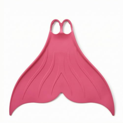 MotiveTech Monopalme Sirène Hydrodynamique Monopalme Sirène Palme Unique en Caoutchouc pour Piscine , Rose , XL