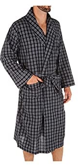 Scialle leggero Grande e Alto da Uomo Robe Plaid Nero 3X / 4X