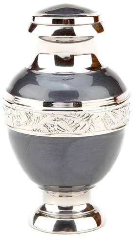 Urns UK Epping - Mini urna de Recuerdo para Cenizas de cremación, Color Gris