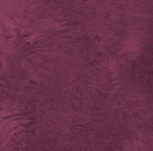 HEITMANN Sitzkissen quadratisch eckig echtes Lammfell 44 x 44 cm (waldbeere)