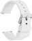 WOCCI 14mm Orologi Cinturino in Silicone con Fibbia Argento per Uomo e Donna (Bianco)