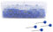 sourcing map 500 Stück Karte Reißzwecken Runden Kopf Kork Boards Bild Hängen 1/8 Zoll für Haus Büro Blau