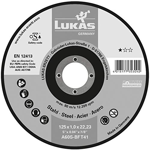 LUKAS Trennscheibe T42 für Stahl 230x1.9 mm gekröpft | für Winkelschleifer | A46T-BF