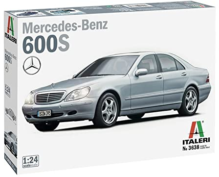 Italeri 3638S 1:24 Mercedes Benz 600S, Modellbau, Bausatz, Standmodellbau, Basteln, Hobby, Kleben, Plastikbausatz, detailgetreu, Mehrfarbig