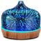 Porseme Verre diffuseur d'arômes 500ml, diffuseur pour huiles essentielles, Grand humidificateur, Brume fraîche ultrasonique, 7 changements de Couleur, Dure 15 à 21 Heures pour Appartement(Silver)