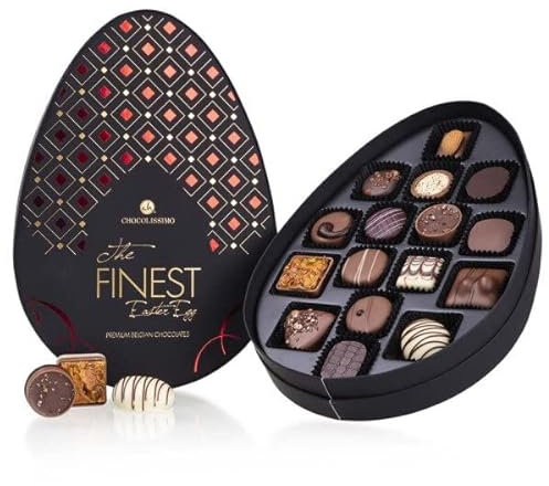 The Finest Easter Pralines Red - 19 Schokopralinen | in eleganter Verpackung | Ostergeschenk | Ostern Schokolade | Eier Schokolade | Osterei | aus erlesenen Zutaten