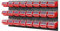 Storage System, Stacking Boxes with Lid, Wall Shelf, 772 x 390 cm, Pack of 24 Boxes, Tool Wall, Workshop Shelf, Chute Rack, Red