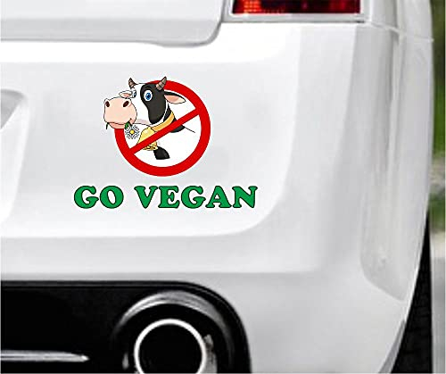 95cm! Hochwertiger Auto-Aufkleber Sticker Wohnmobil Wohnwagen Abenteuer Urlaub Wandern WOMO WOWA Camping I147 Kuh go vegan UV&Waschanlagenfest Decal