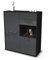 Stil.Zeit Highboard Leona, Korpus anthrazit matt, Front Hochglanz-Design Graphit (92x108x35cm), Push-to-Open Technik & Leichtlaufschienen