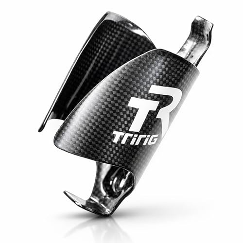 TriRig Kappa Carbon Fiber Triathlon Bike Water Bottle Cages | Triathletes Road Bike Carbon Bottle Cage Aero Bars, Bta, & Saddle Based Compatible Bike MTB & Cycling Hydration Accessories