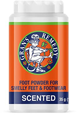 Gran's Remedy Natürlicher Schuh-Deodorierer und Fußgeruch-Eliminator-Pulver für Männer, Frauen und Kinder, absorbiert Schweiß und Feuchtigkeit, neutralisiert geruchsneutrale Gerüche, duftend