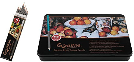 Cezanne Premium Colored Pencil Set With 6pk Colorless Blenders - Soft Wax Core Colored Pencils for Drawing, Blending, Coloring, Professional Artists & More! - 72-Count