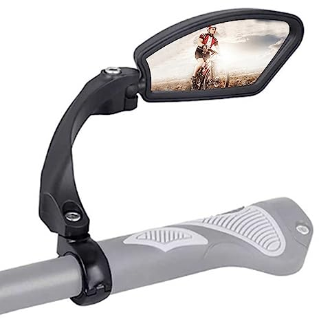 ZhuiKun HD Universal Fahrradspiegel Rückspiegel für Lenker 360 ° Verstellbar und Drehbar Fahrrad Spiegel Klappbar Fahrradrückspiegel - Quadrat-Recht