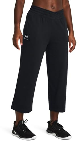 Under Armour Pantalones cortos Rival Terry de pierna ancha para mujer