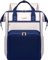 17.3 Zoll Laptop Rucksack für Frauen Mode Reise Rucksack Business Computer Arbeit Rucksack mit USB-Port, breite offene Design Blau-Weiß