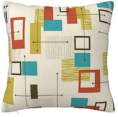 TEMKIN Mid Century Moderner stilvoller doppelseitiger Plüsch-Kissenbezug für Sofas, Schlafzimmer, Autokissen und Polster